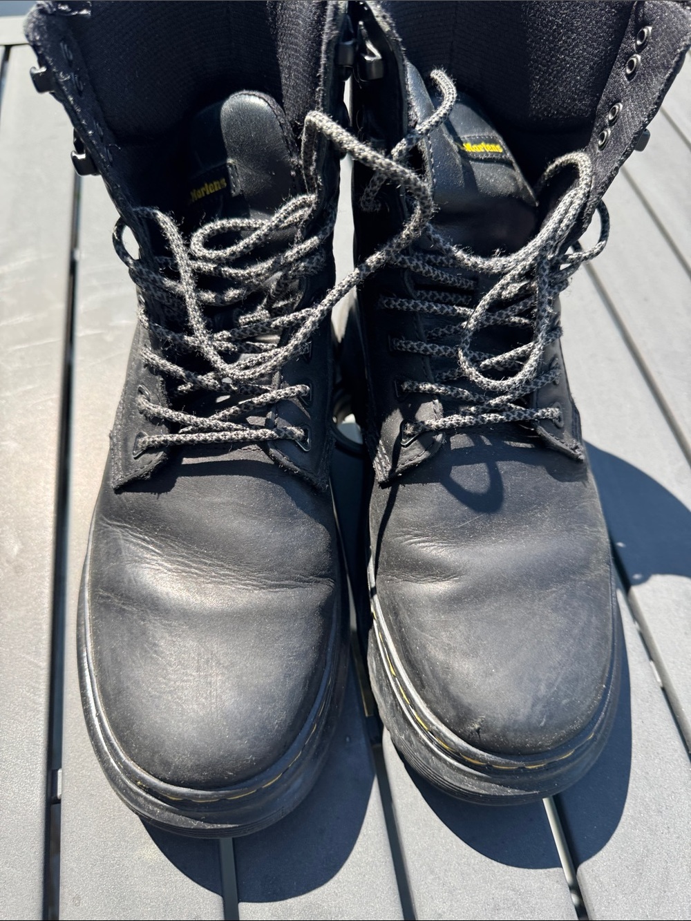Dr. Martens Black Leather Lace-Up Boots - Picture 5 of 7